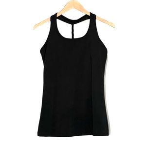 Onzie Black Yoga Tank Braided Strap Built In Shelf Bra S Athleisure sports bra